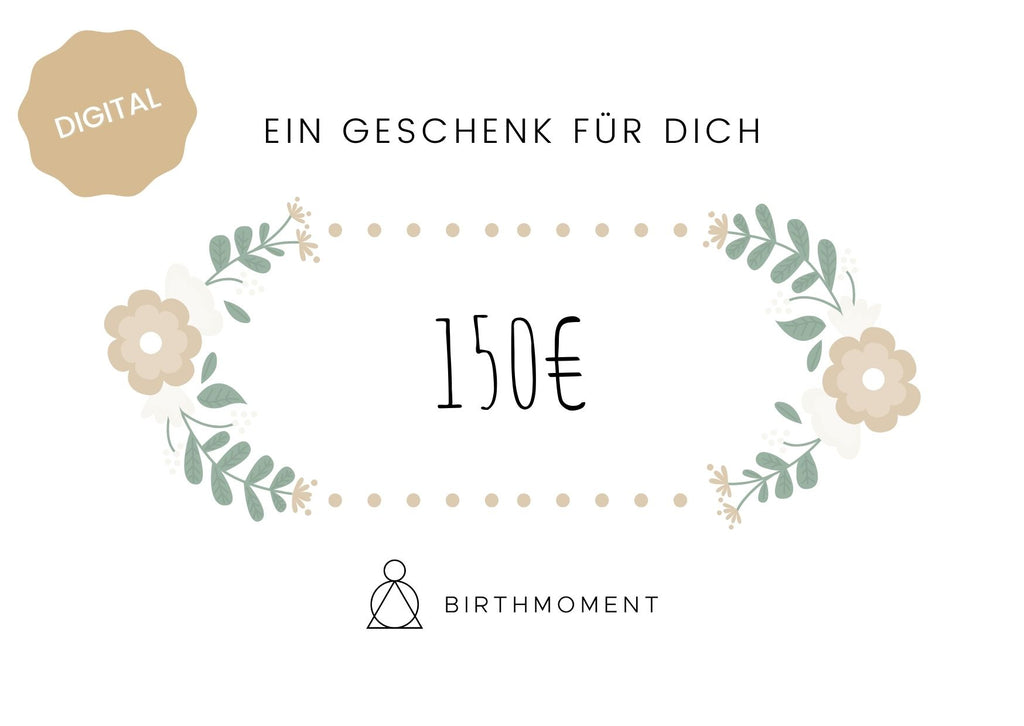 Birthmoment 150€ digitaler Geschenkgutschein